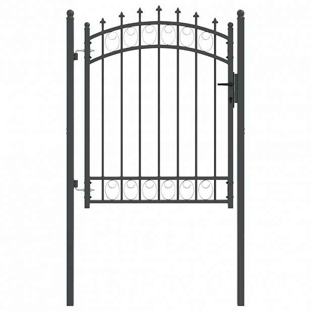 vidaXL Brána s hroty EMMEN 104 x 117 cm Zamykatelné