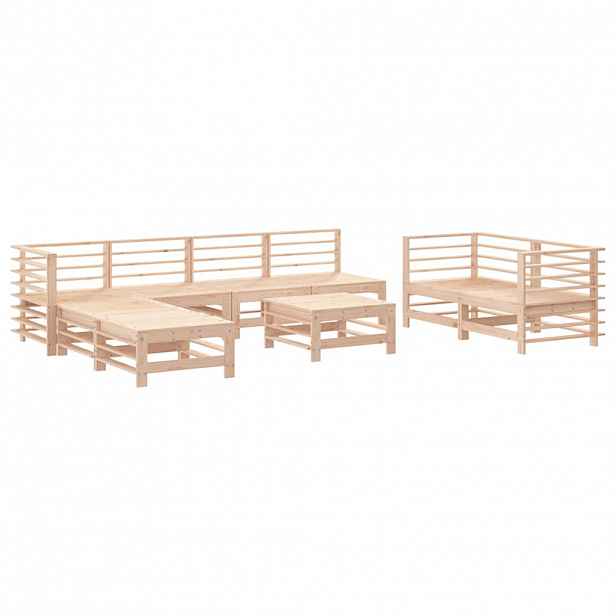 vidaXL 9dílná zahradní sedací souprava masivní borovice