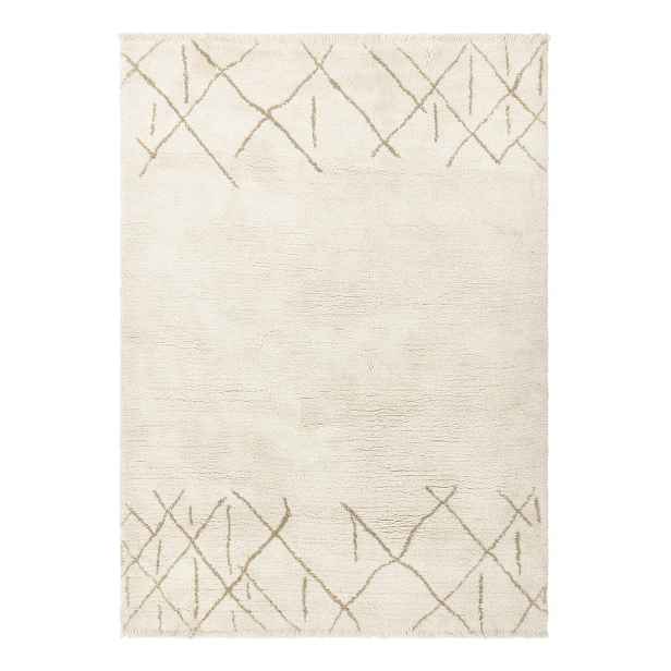 Krémový pratelný/ručně tkaný vlněný koberec 160x230 cm Azera Crosshatch – Asiatic Carpets