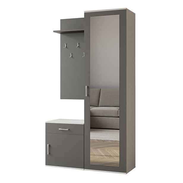 MASSENO MODERNÍ PŘEDSÍŇOVÁ SESTAVA VENTO, 100/180,5/35 cm, bílá