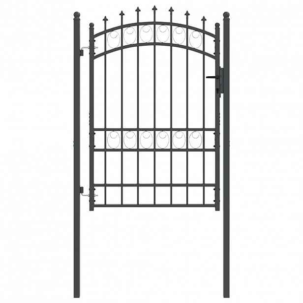 vidaXL Brána s hroty EMMEN 104 x 134,5 cm Zamykatelné