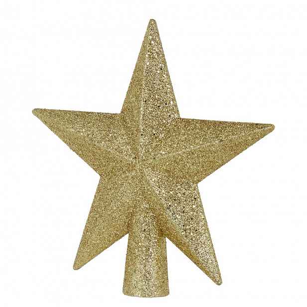 X-MAS Špice na stromek hvězda třpytivá 20 cm - zlatá