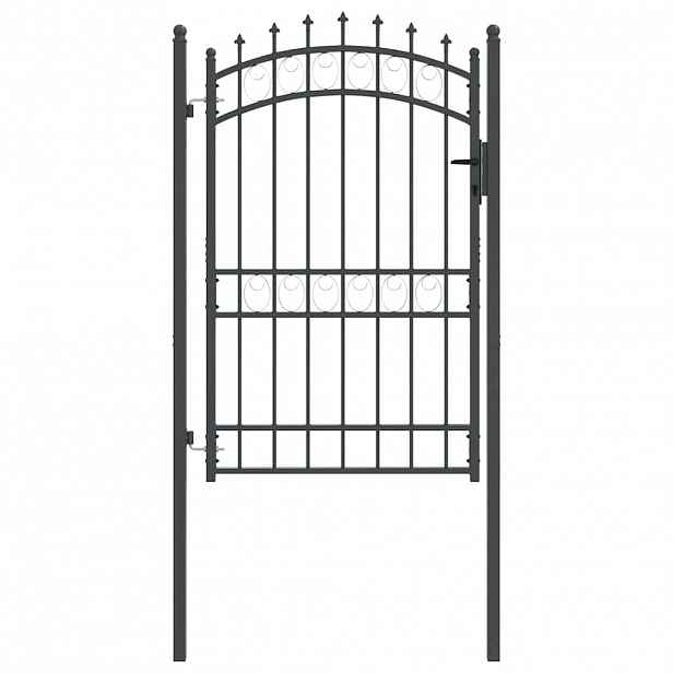 vidaXL Brána s hroty EMMEN 104 x 147 cm Zamykatelné