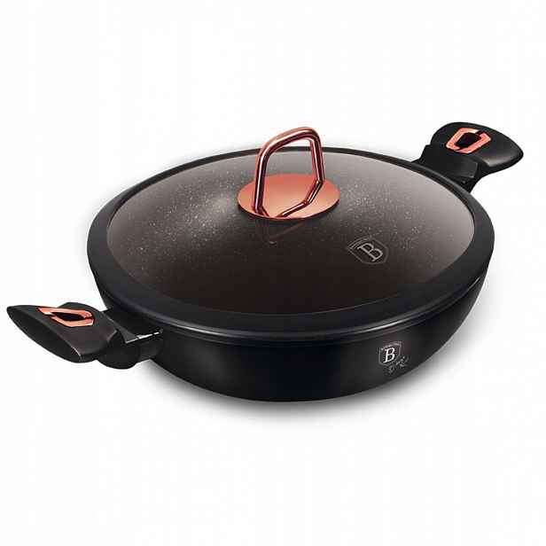 BH-7112 Wok 30 cm s víkem Berlinger Haus Black Rose Collection