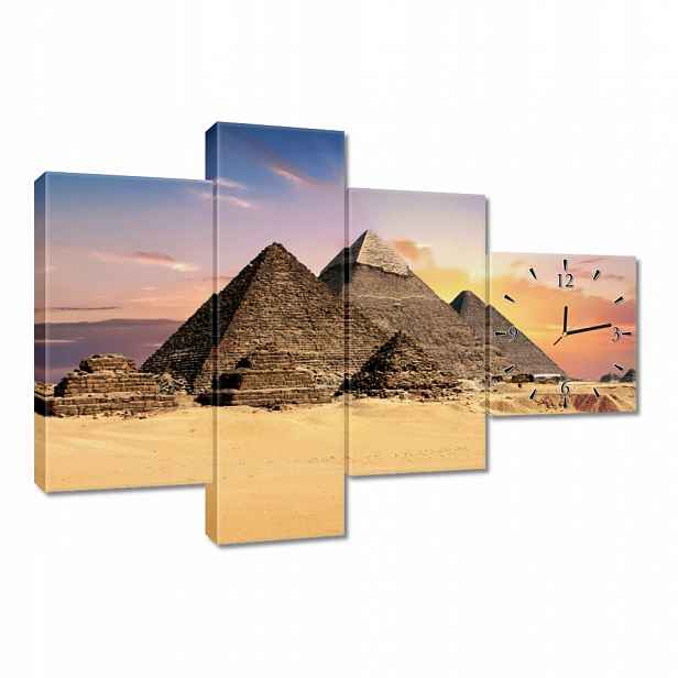Nástěnné hodiny 100x70 Egyptské pyramidy