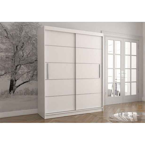 Praktická šatní skříň VALA 06 - šířka 150 cm, bílá