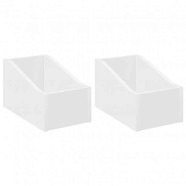 vidaXL Krabice na LP desky 2 ks Bílá 18 x 32 x 18 cm Kompozitní dřevo