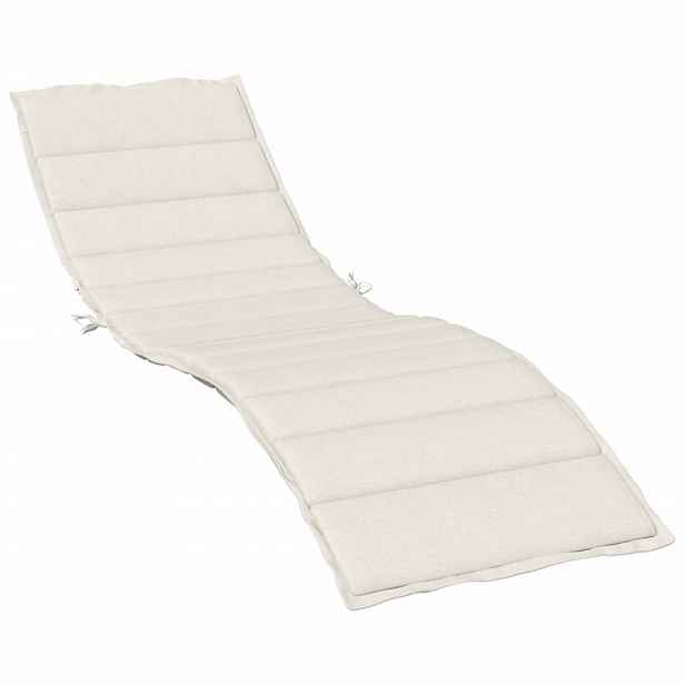 vidaXL Poduška na lehátko krémová melanž 200 x 70 x 4 cm textil