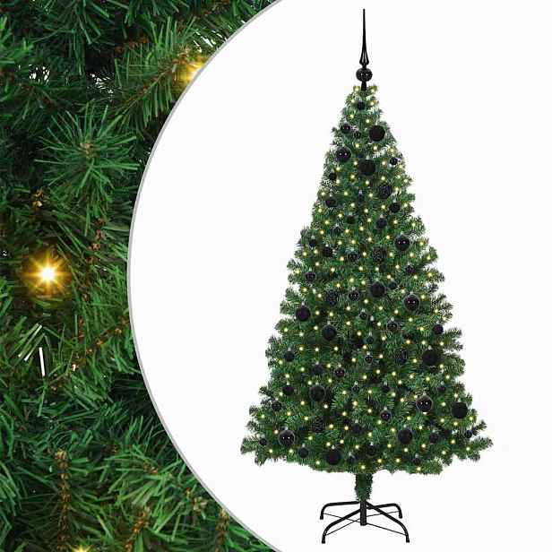 vidaXL Umělý vánoční stromeček Zelená 180 cm PVC, ocel a plast