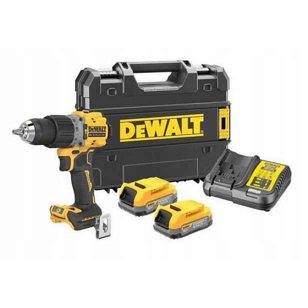DeWalt DCD805E2T aku bezuhlíková příklepová vrtačka 18V/2*1,7Ah Powerstack,