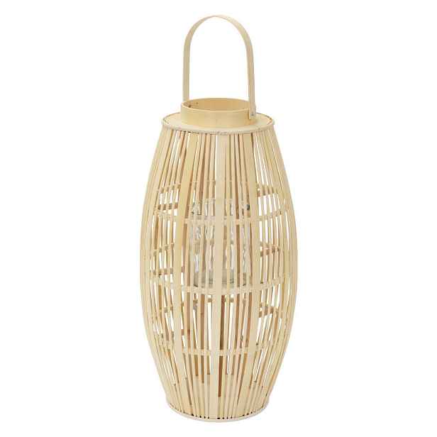 ECD-Germany BAMBUSOVÁ LAMPION V: 75 cm, dřevěná barva, styl boho