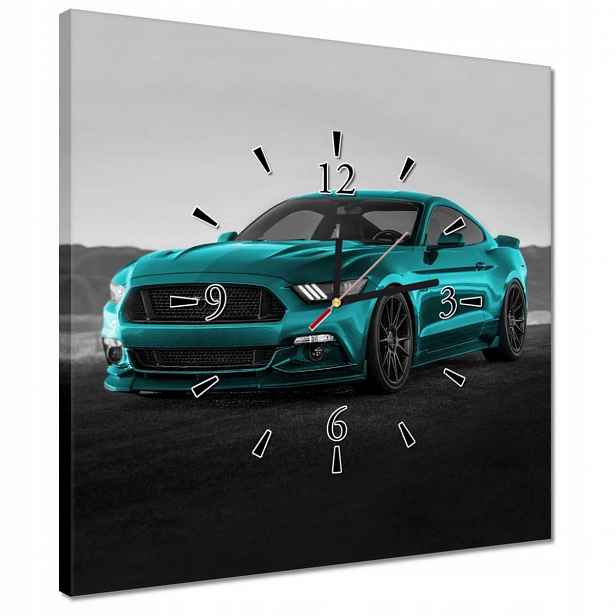 Hodiny 40x40 Ford Mustang Auto Usa