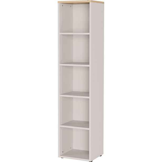 Krémová matná knihovna 45x197x40 cm Lissabon – Germania