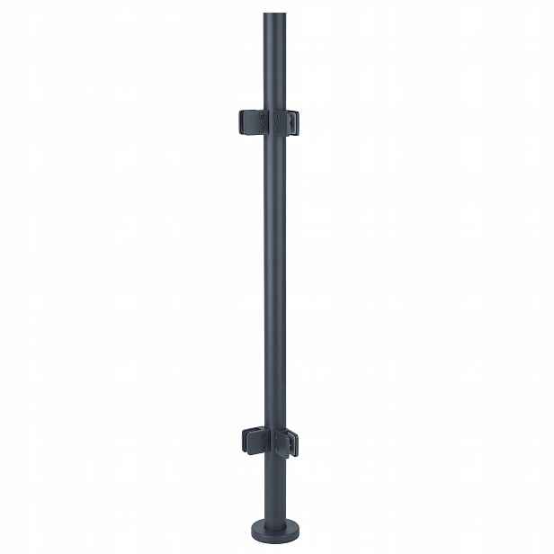 Rohový sloupek 110 cm pro skleněné zábradlí fi 42 Antracit 4 držáky Loft
