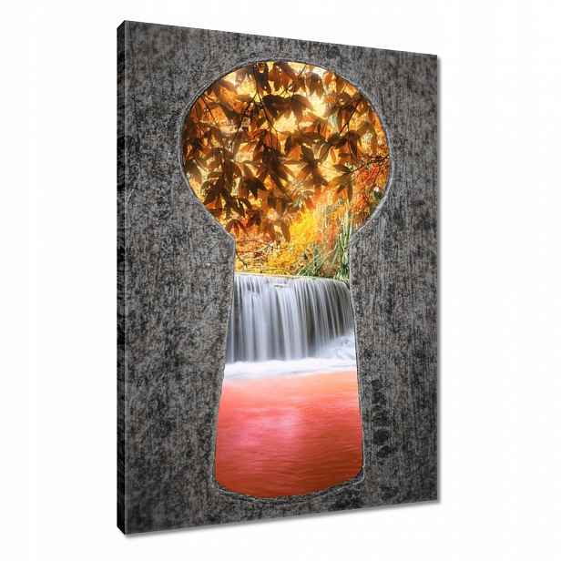Obraz 80x120 Oranžový vodopád