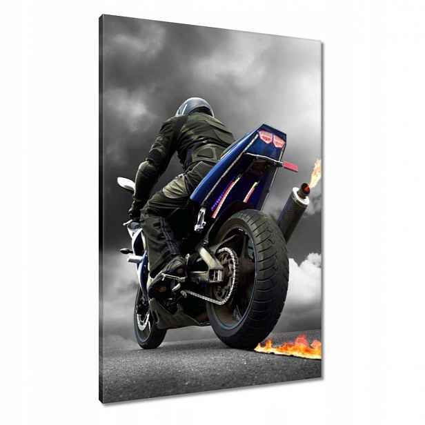 Obrazy 60x90 Modrý závodní motor