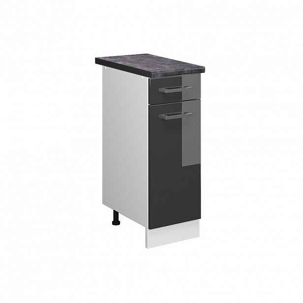 Vicco SPODNÍ SKŘÍŇKA KUCHYŇSKÉ LINKY R-Line Antracitový vysoký lesk 30 cm , PD Antracit