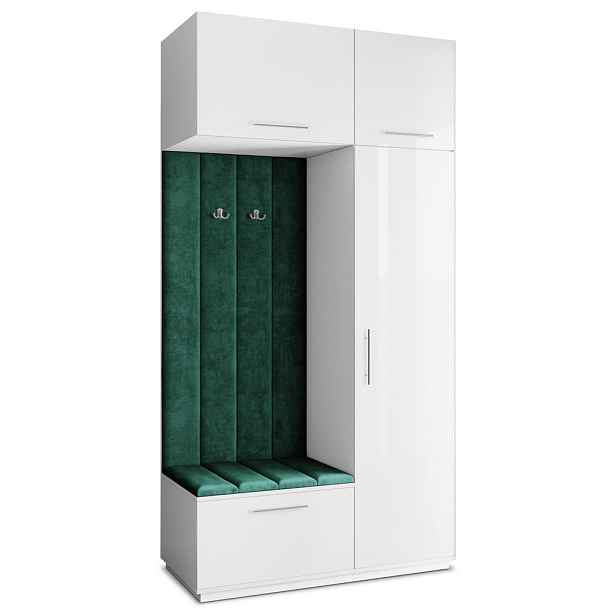 MASSENO MODERNÍ PŘEDSÍŇOVÁ SESTAVA REMA, 120/240/60 cm, bílá