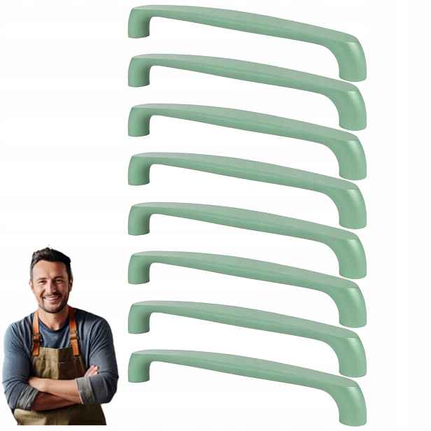Nábytková Úchytka Dřevěný do skříňky Zásuvky Pastelo 160 mm Zelený 8ks