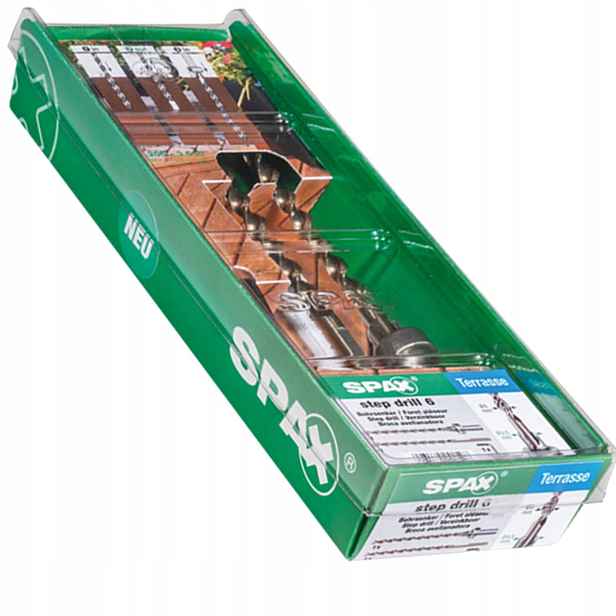 Vrták dvoustupňový Step drill 6 Spax Terasa zpočátku 6 až 9,5 mm