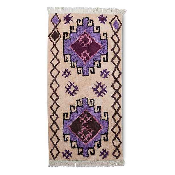 Béžovo- fialová koupelnová předložka Bohemian - 90*175cm HKLIVING