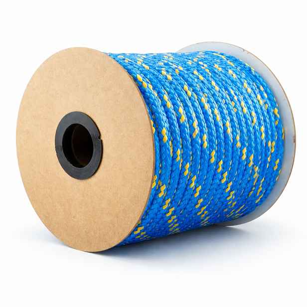 Polypropylenové lano Pp 20 mm × 20 m modré (žluté skvrny)