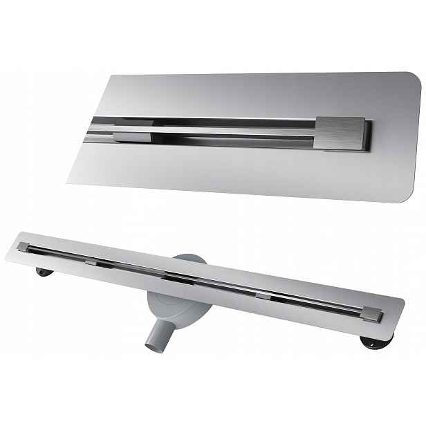 Lineární Odtok Pod Dlažbu 90 cm Ocel Sifon Sprchová Vanička Luno Inox