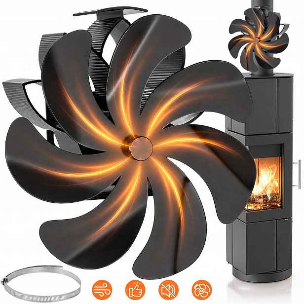 Termoelektrický Krbový Ventilátor Napájený Teplem, Krbový Ventilátor
