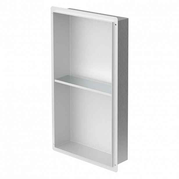 LuxeBath SPRCHOVÁ VANA dvojitá stříbrná 30/60 cm bez okraje