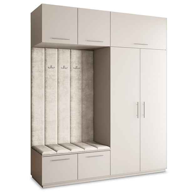 MASSENO MODERNÍ PŘEDSÍŇOVÁ SKŘÍŇ REMA, 200/240/60 cm, kašmírová