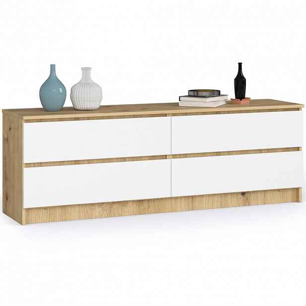 RAUMHIRSCH FURNITURE KOMODA dub Artisan, bílá 55/160/40