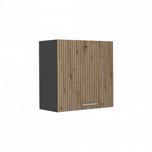 Vicco VĚŠÁK NA STĚNU R-Line, Řemeslný dub/Antracit, 60 cm s 1 dvířky