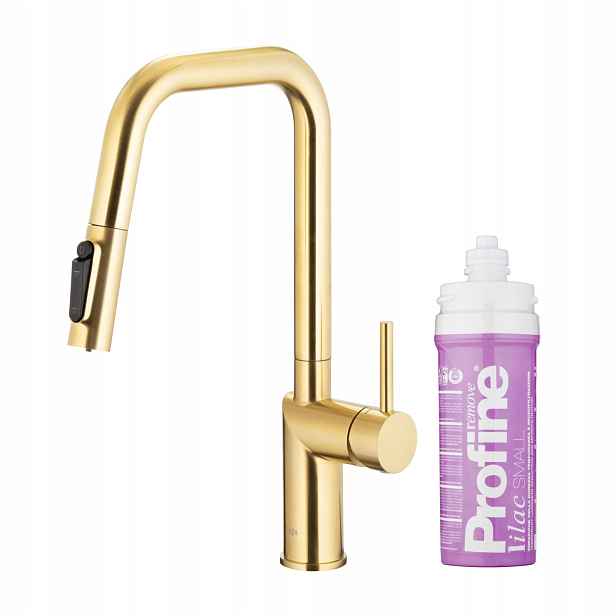 Kfa Kuchyňská Baterie Duero Pure Style Profine Lilac S, Světle Zlatá Broušená