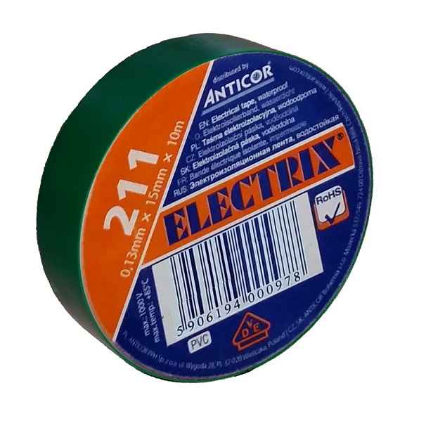 Páska elektroinstalační Anticor 211 Electrix zelená