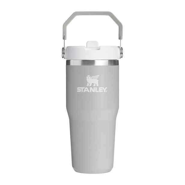 Světle šedá termoska z nerezové oceli 410 ml IceFlow™ Flip Straw 2.0 Tumbler Ash – Stanley
