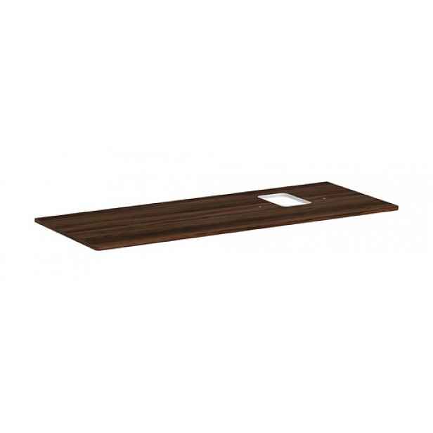 Deska pod umyvadlo Hansgrohe Xelu Q 136x1,6x55 cm tmavý ořech 54124630