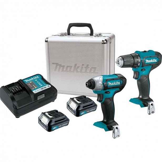 Makita - 12V AKU sada vrtačky a rázového utahováku, 2x aku 1,5 Ah CXT, nabíječka CLX224X