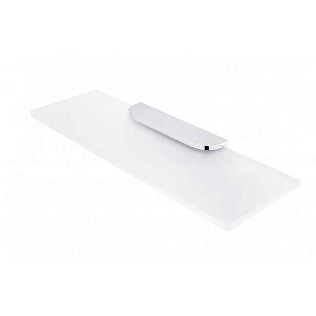 Nimco Nikau - Polička, délka 40 cm, matné sklo/chrom NK 30091B-40-26