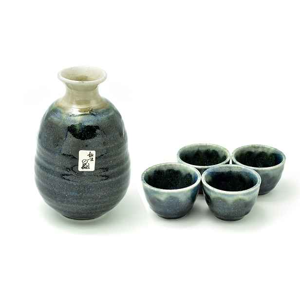 Sada na saké – Edo, keramika, 4 osoby, dárková krabička