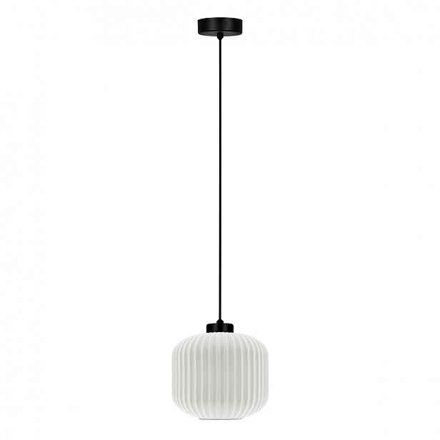 Závěsná lampa lustr nad stůl skleněná bílá stínidlo K-5640 Sparta S
