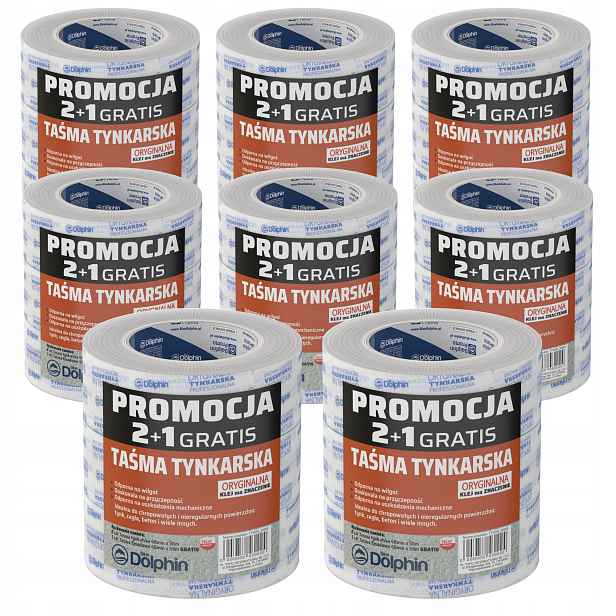 Omítková páska Blue Dolphin pro fasádu 30 dní 48 mm x 50 m 2+1 bílá silná