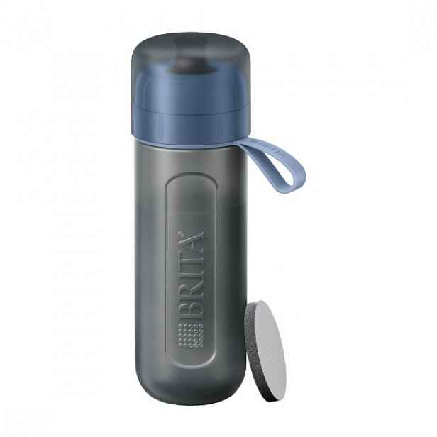 BRITA filtrační láhev na vodu, Active model, 600 ml (tmavě modrá) + 2
