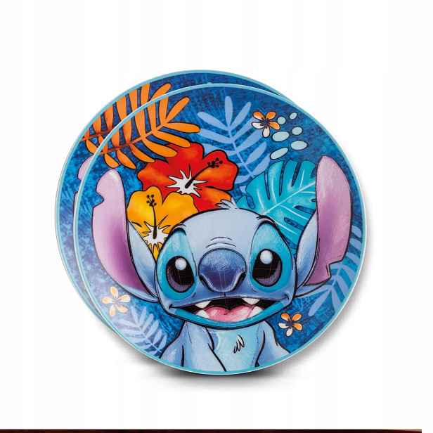 Disney Stitch Sada 2 dezertních talířů 19 cm, modrá