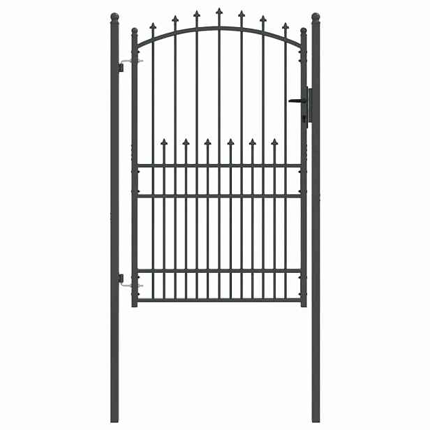 vidaXL Brána s hroty EMMEN 104 x 147 cm Zamykatelné