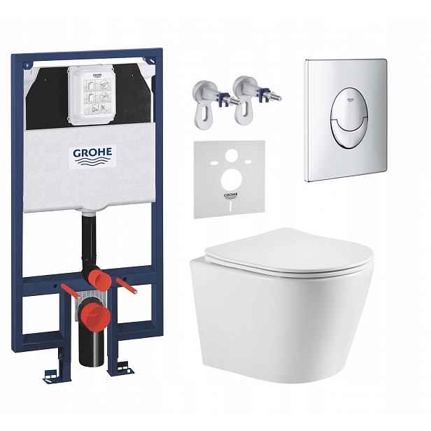 7v1 Sada Wc, Stelaz Grohe Slim Wc Mísa Imprese Tornado Tlačítko