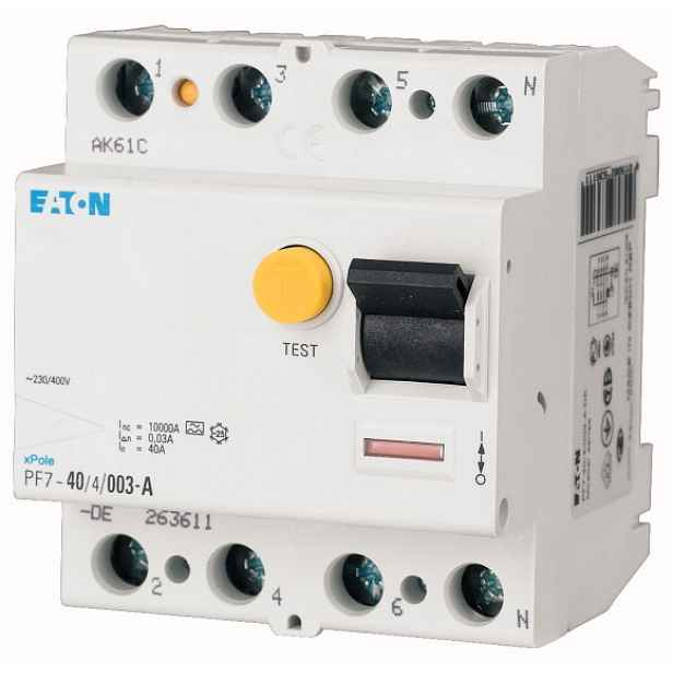 Chránič proudový Eaton PF7-40/4/003 A