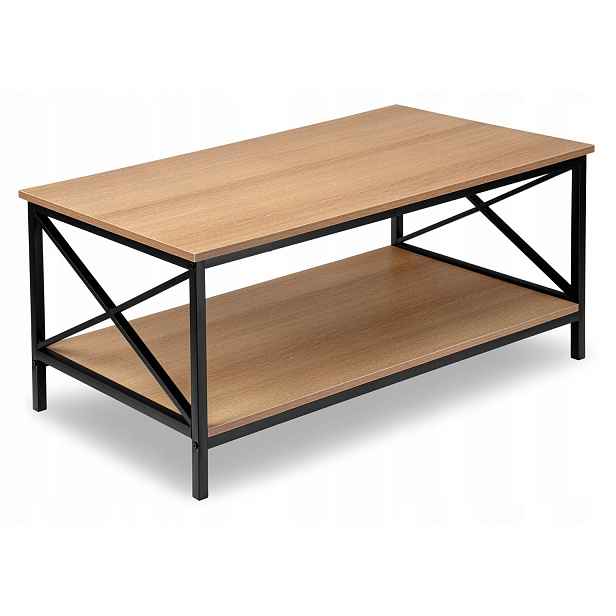 Kávový stolek loftová lavice Herning Modern Oak