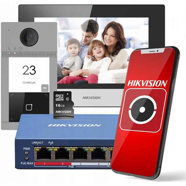Videodomofonový Set Hikvision DS-KIS604-S(C)(O-STD)/eu