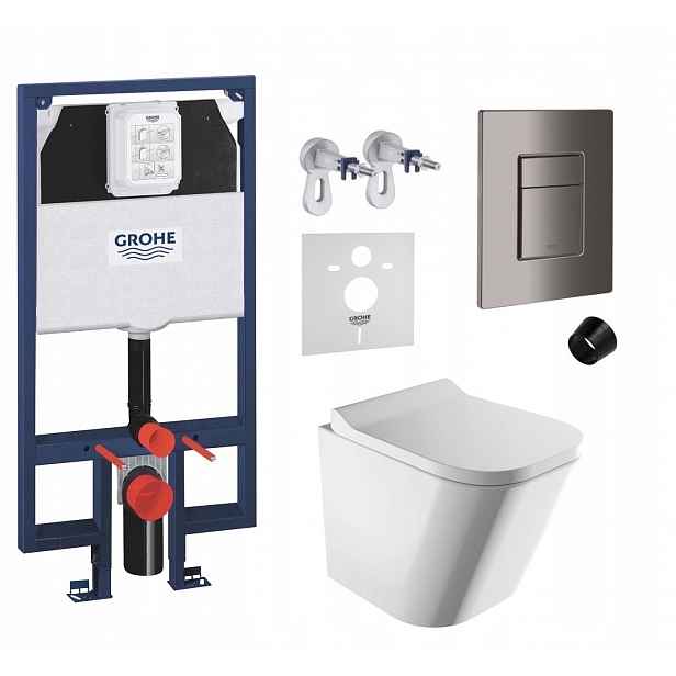 7v1 Podomítkový Wc set s podstavcem Grohe Slim Wc mísa Rim Omnires tlačítko