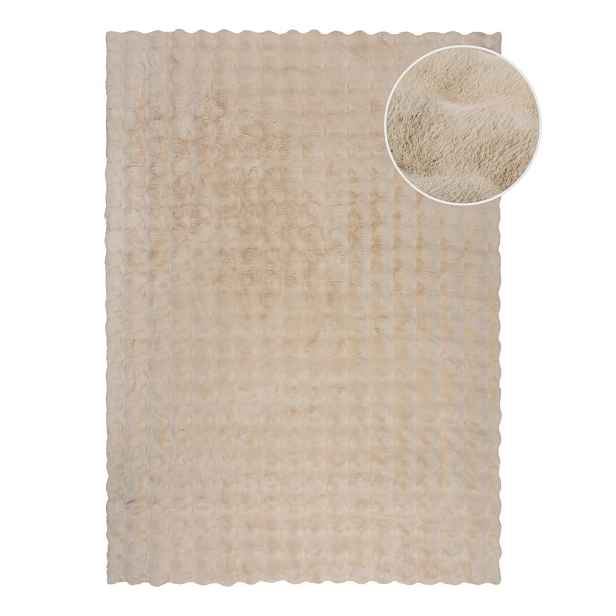 Krémová syntetická kožešina 80x150 cm Waffle Faux Fur – Flair Rugs